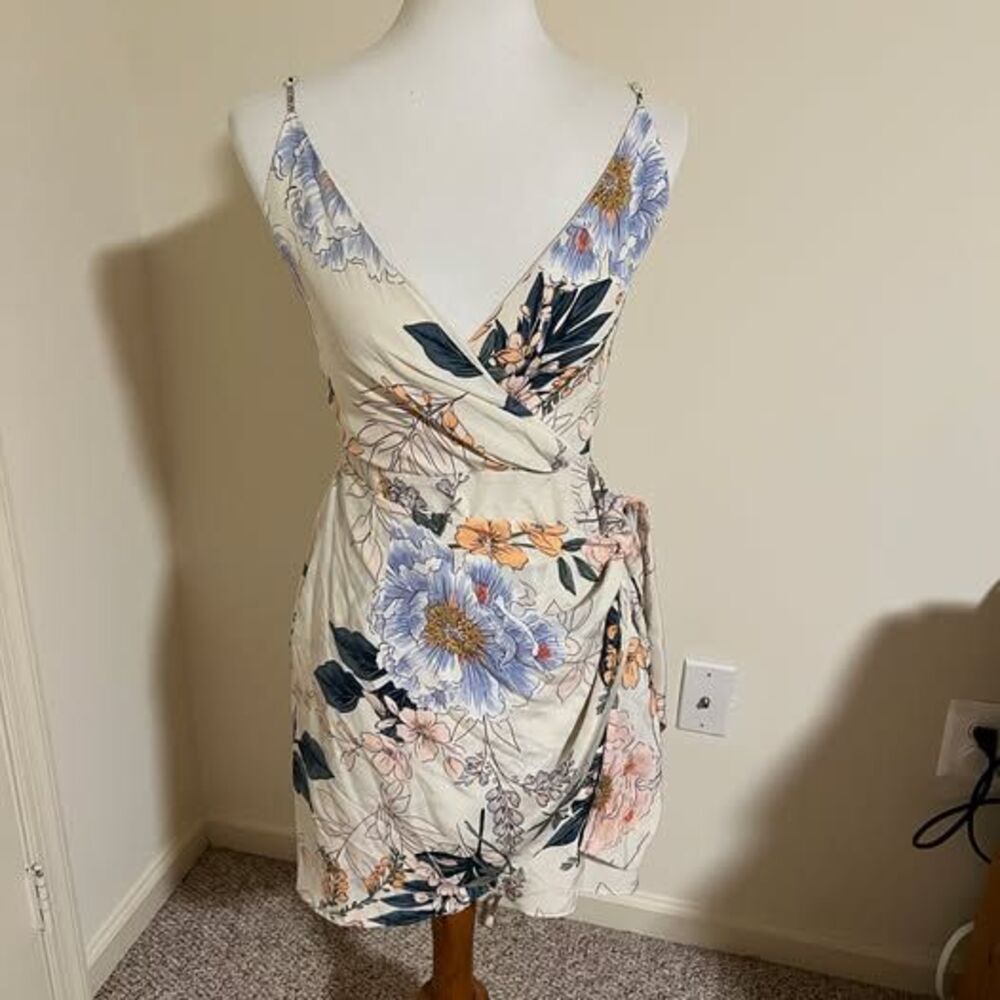 YUMI KIM Floral Wrap Mini Dress XS